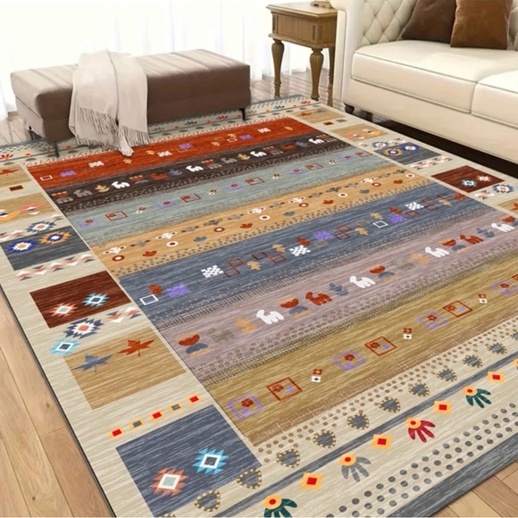 NWOT- Bohemian Design Rectangular Large Area Rug - Picture 5 of 6